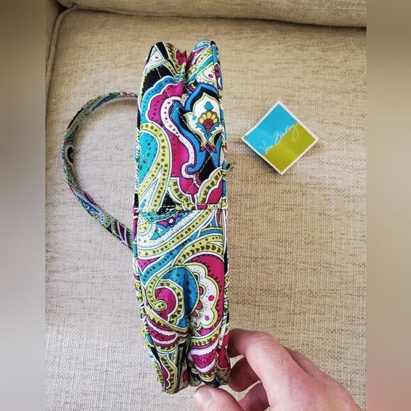 Vera Bradley Zoe Silk Paisley Shoulder Bag & Wristlet - Picture 5 of 13